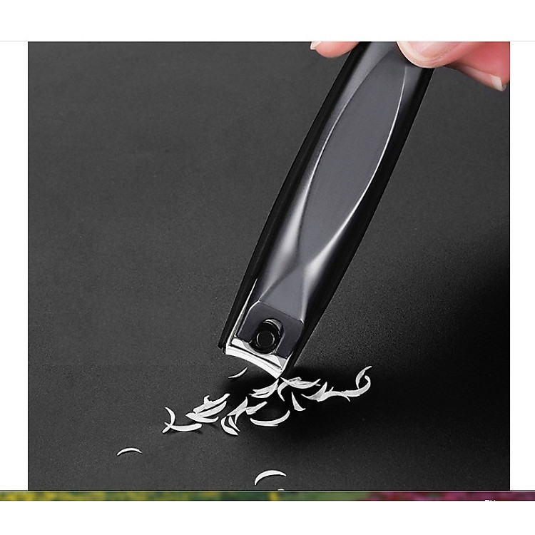 đồ cắt móng tay thép không gỉ, kéo cắt móng chống văng móng, có đế chứa móng sau khi cắt