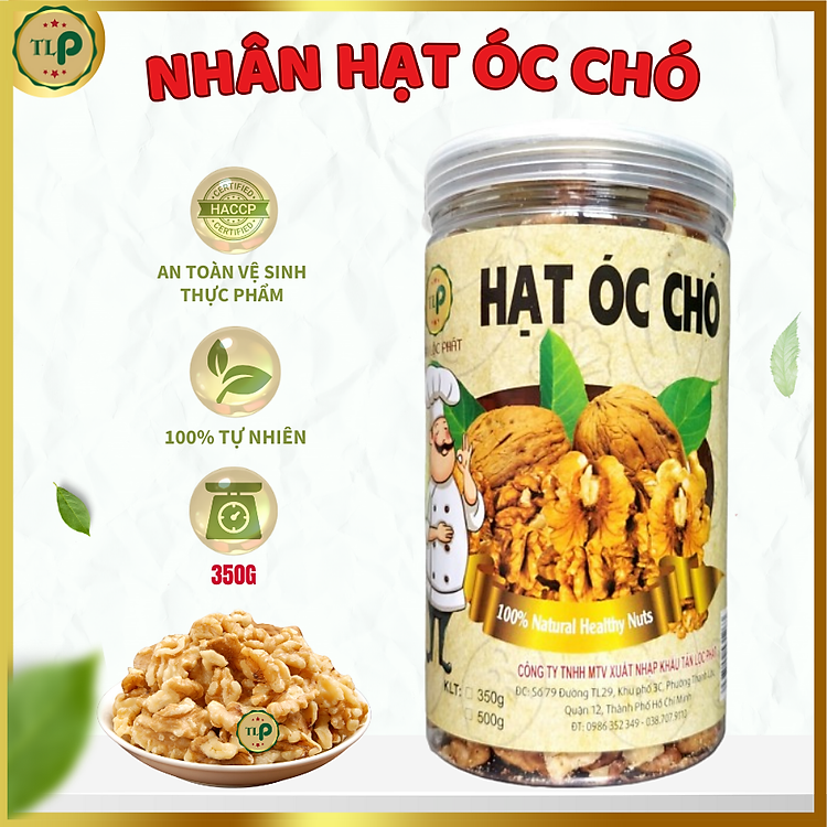 NHÂN HẠT ÓC CHÓ TÂN LỘC PHÁT HŨ 350G THƠM NGON BỔ DƯỠNG