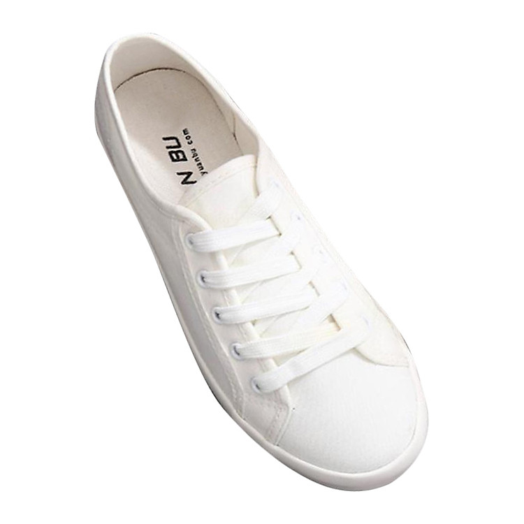 Giày thể thao vải cao cấp siêu mềm siêu nhẹ màu trắng