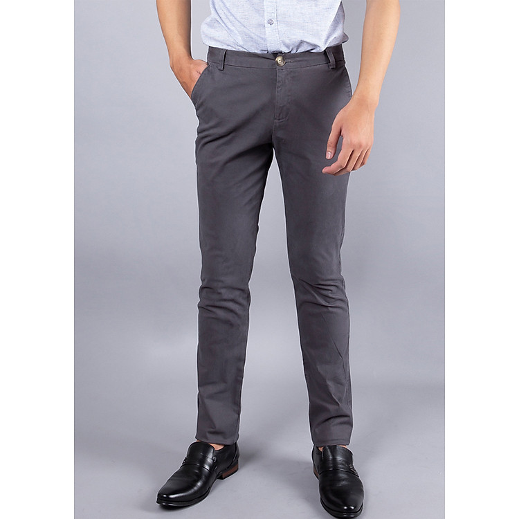 Quần Kaki Dáng Đứng Ghi Đậm Công Sở KAKIXAM96 (Kaki Xám)