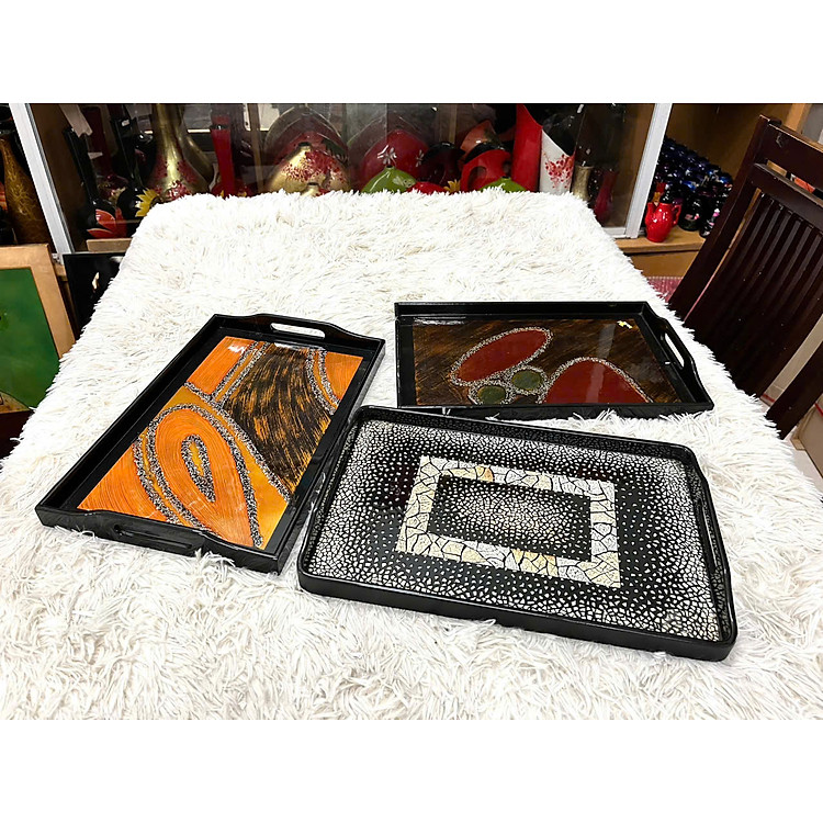 Khay sơn mài cao cấp KC24 (38 x 24.7 x 2.5 cm)