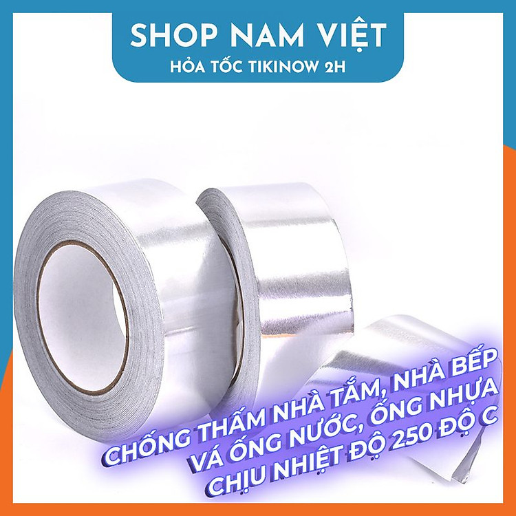 Băng Keo Giấy Bạc Nhôm Chịu Nhiệt (48mm x 3 mét) - Ảnh 4