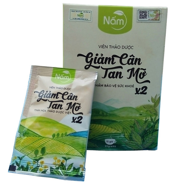 Trà Nấm Hỗ Trợ Giảm Cân Tan Mỡ (hộp 15 gói) - Thảo Dược Hỗ Trợ Giảm Cân Tan Mỡ, Giảm Cân Nhanh, Không Cần Ăn Kiêng