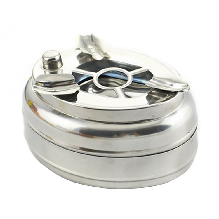Gạt tàn inox có 2 đáy chống vương tàn thuốc GS0026