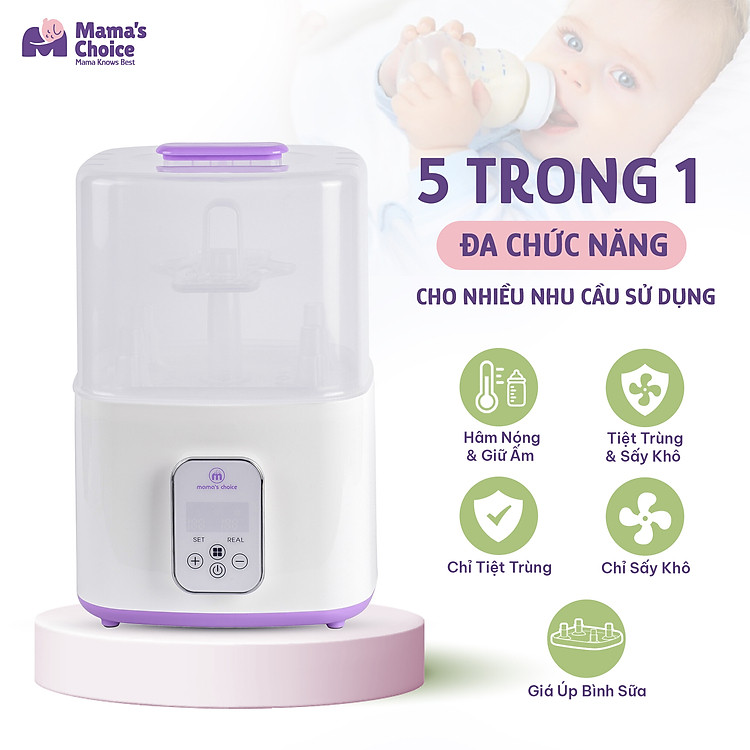 Máy Tiệt Trùng Bình Sữa Mama’s Choice 5in1 Chính hãng Ưu đãi - Hình ảnh 2