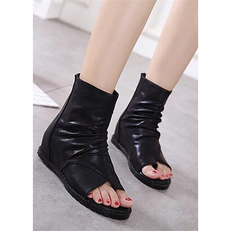 Giày cao cổ nữ, bốt nữ xỏ ngón phong cách hiện đại nữ tính