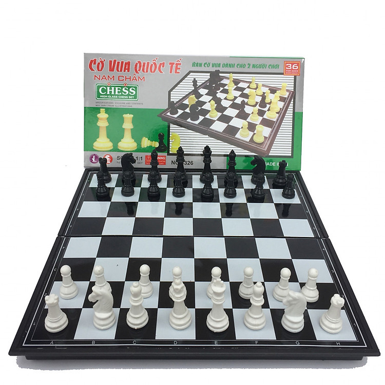 Bộ cờ vua nam châm 36cm x 36cm hộp xanh