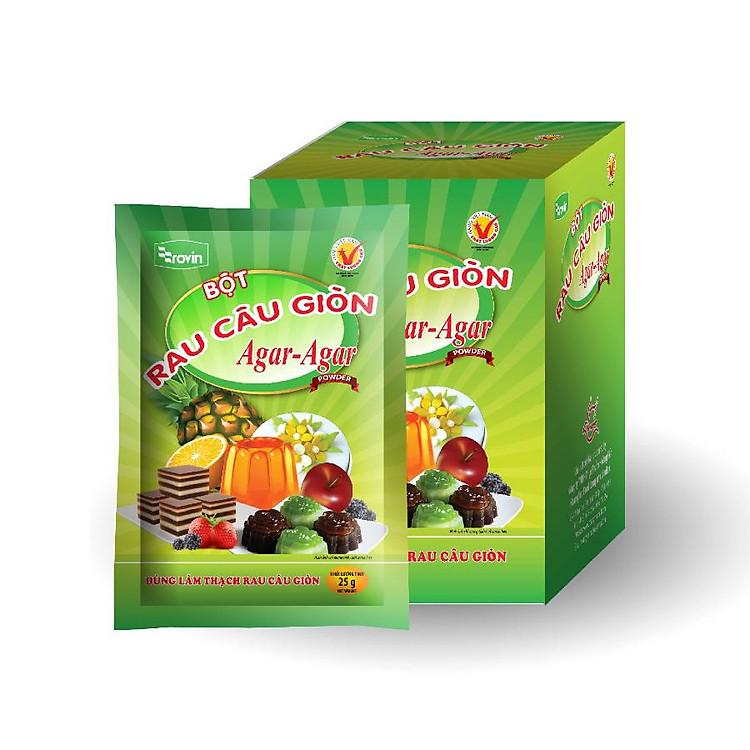 Bột Rau Câu Giòn Agar Rovin (Gói 25g)