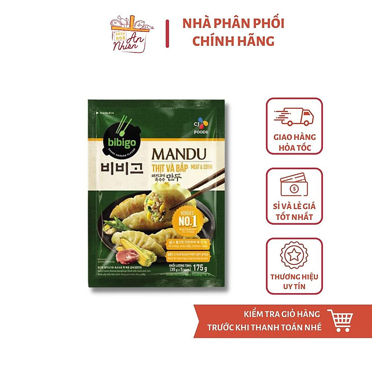 Bánh Mandu Thịt và Bắp CJ Bibigo – Gói 175g