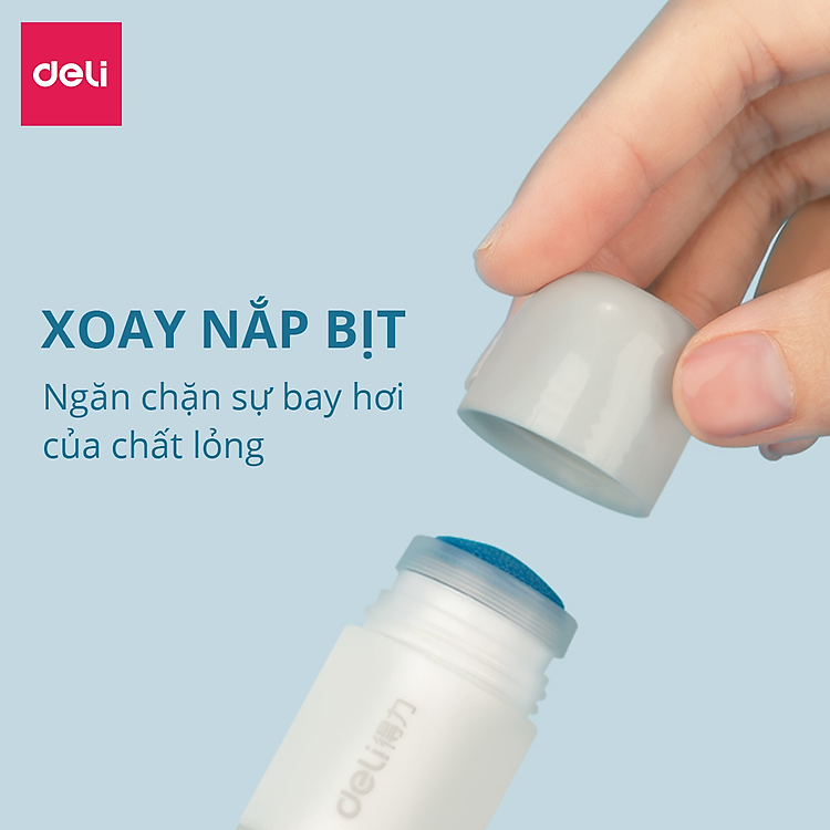 Bút Xóa Thông Tin Trên Bill Đơn Hàng Kèm Dao Rọc Giấy Deli JQ122 - Xám - Ảnh 5