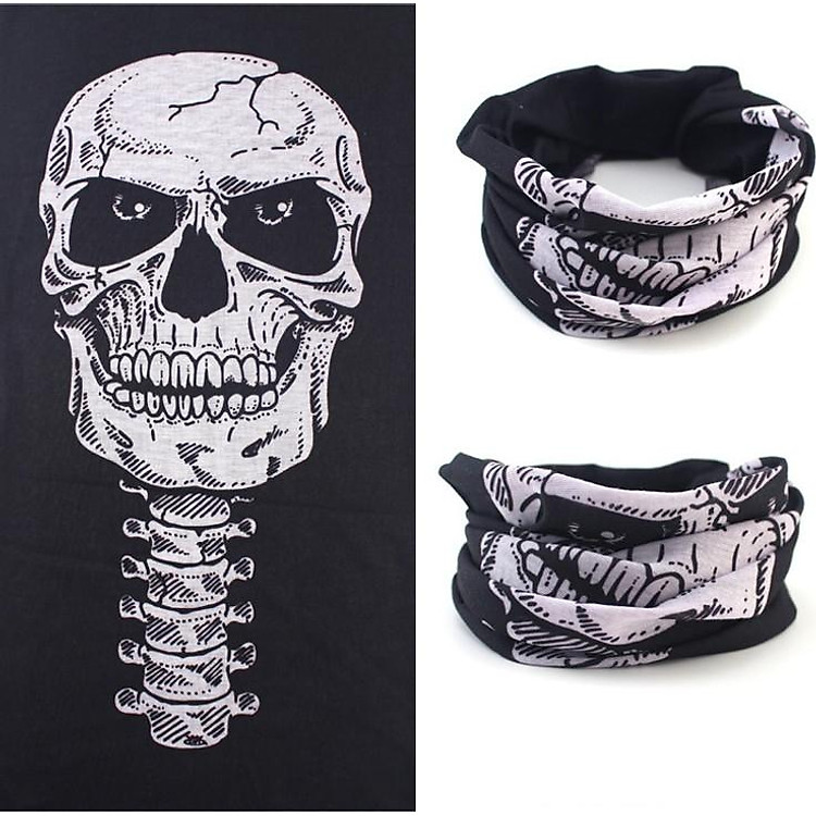 Khăn Che Mặt Hình Xương Đầu Lâu Đa Năng Cho Phượt Thủ Chuyên Nghiệp