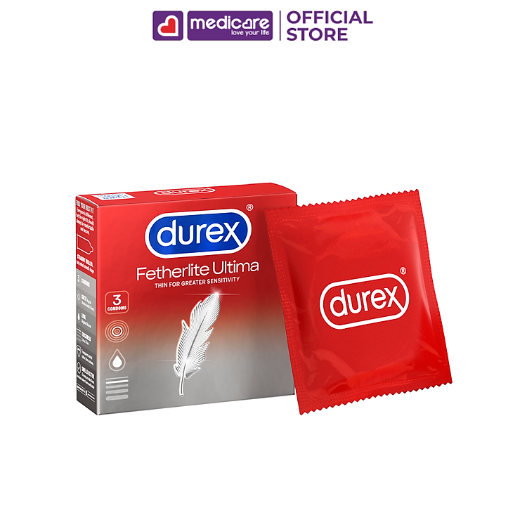 Bao cao su DUREX siêu mỏng hộp 3 cái