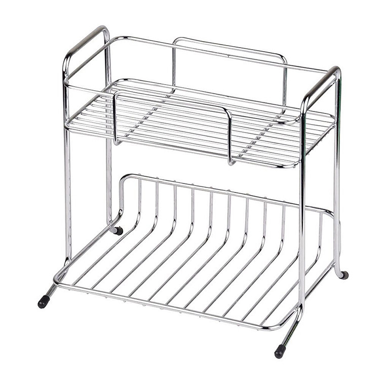 Kệ để gia vị, đồ dùng nhà bếp 2 tầng bằng inox nội địa Nhật Bản