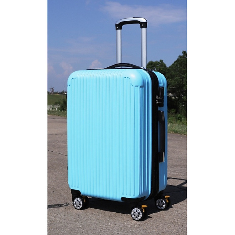 VALI DU LỊCH NHỰA PC N8801 KẺ SỌC BỀ MẶT NHÁM CHỐNG TRẦY XƯỚC