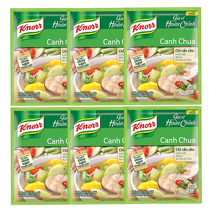 Combo 6 Gói Knorr Gia Vị Hoàn Chỉnh Canh Chua (30g) - 21006088