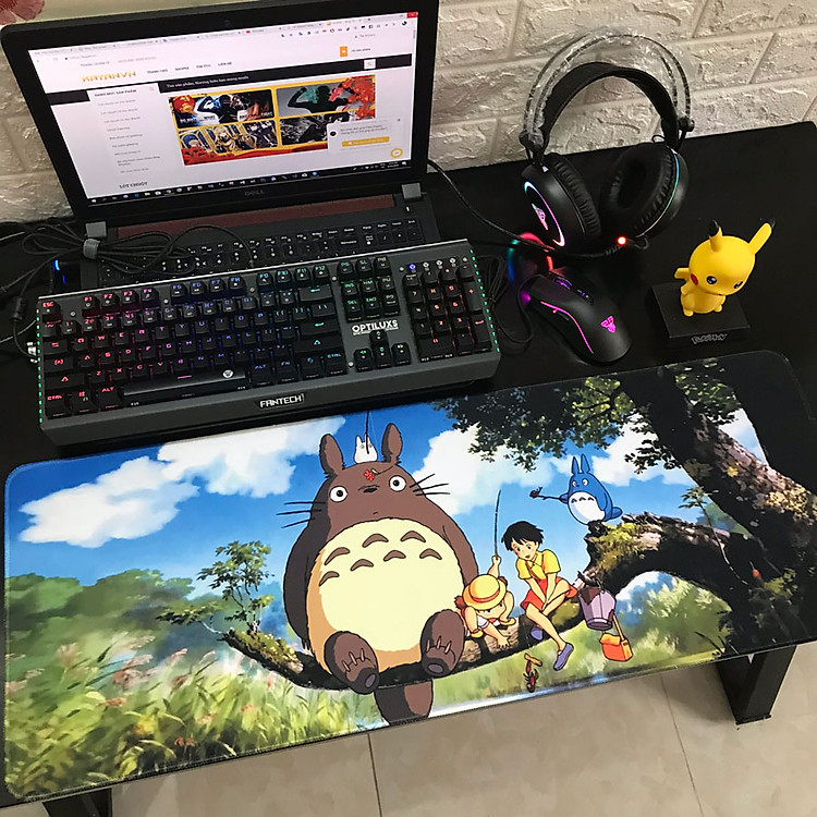 Miếng Lót Chuột, Bàn Di Chuột, mouse pad anime Totoro cỡ lớn (80x30x0.3)