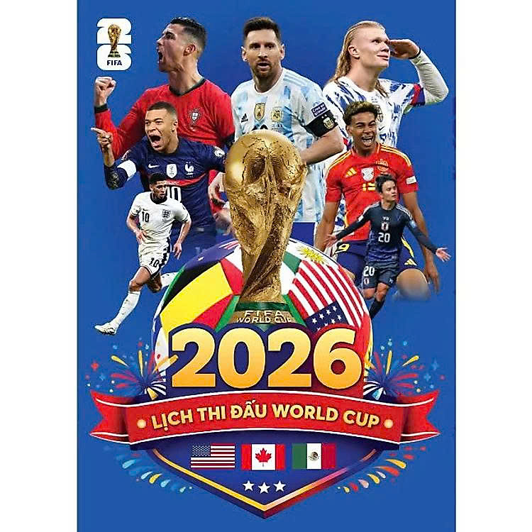 (Bản gấp gọn) LỊCH THI ĐẤU BÓNG ĐÁ WORLD CUP 2026 - 68x24 cm – ndbooks