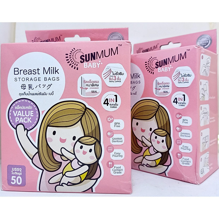 Tìm mua tại Avakids:Hộp 50 túi trữ sữa Sunmum Thái Lan, tràn ngập Khuyến mãi, Ưu đãi