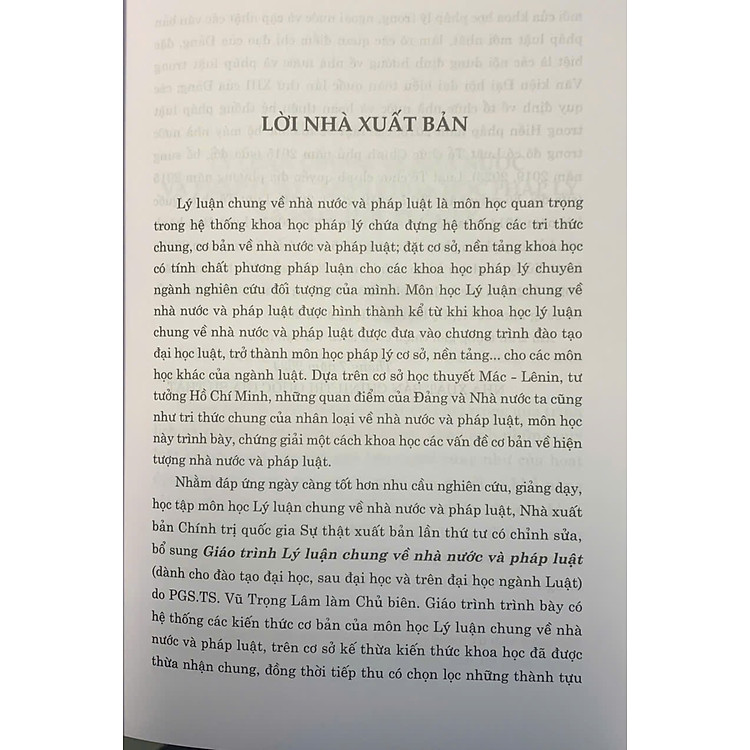 Giáo Trình Lý Luận Chung Về Nhà Nước Và Pháp Luật (Tái bản lần thứ tư, có chỉnh sửa, bổ sung) - Ảnh 2