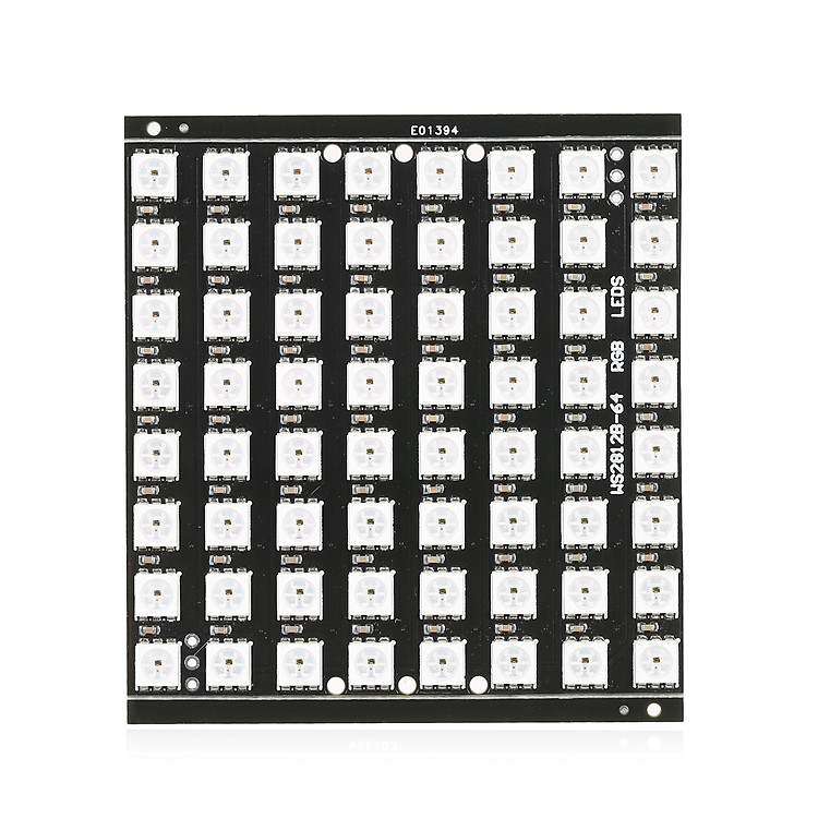Mô-đun Đèn LED Thông Minh RGB WS2812B-64 8*8 Pixels Drive 64-bit