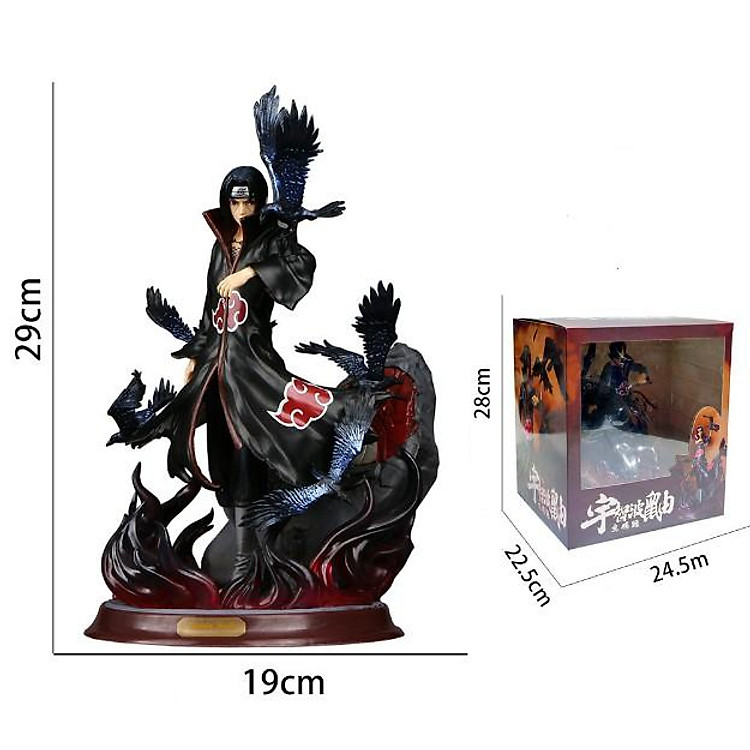Mô hình Itachi Uchiha Akatsuki cao 29cm trong Naruto