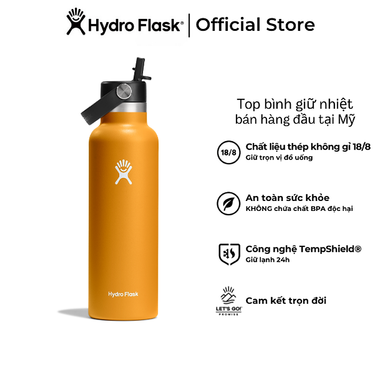Bình giữ nhiệt Hydro Flask 21 OZ Standard Flex Straw Cap có nắp xoay - Hàng chính hãng(Season 2024)