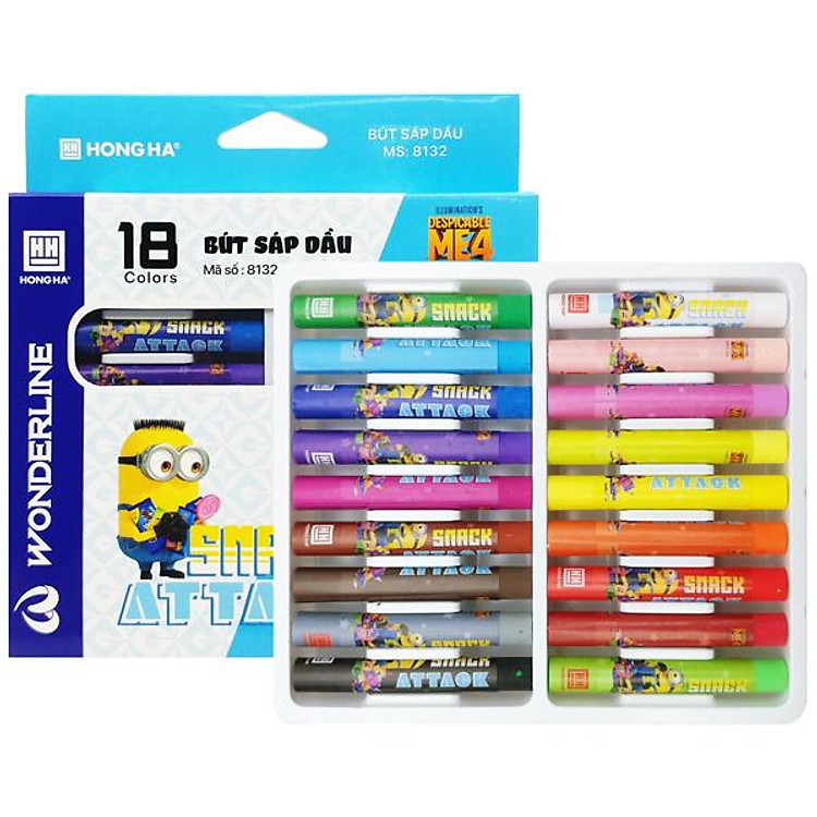 Hộp 18 Bút Sáp Dầu Minions