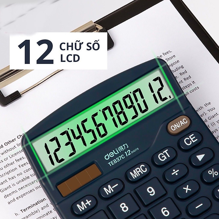 Máy tính để bàn 12 số Deli (1 chiếc) - Ảnh 3