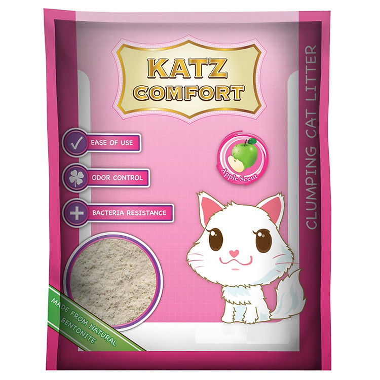 Cát Vệ Sinh Mèo Katz Comfort Hương Táo (10L)