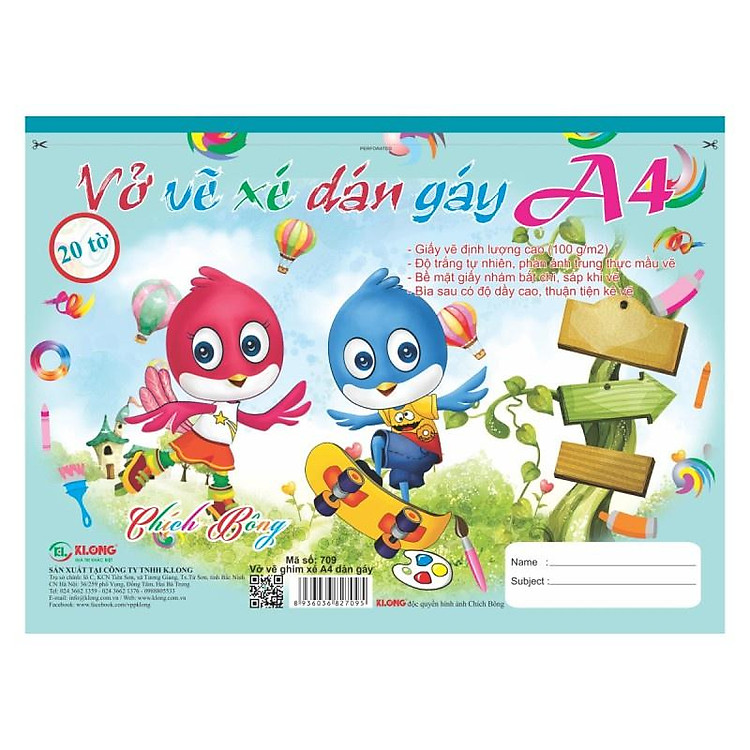 Vở Vẽ Dán Gáy Xé A4 (20 tờ) - Ảnh 4