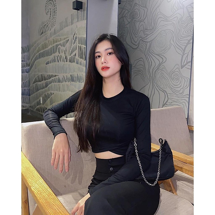 Áo chéo eo tay dài