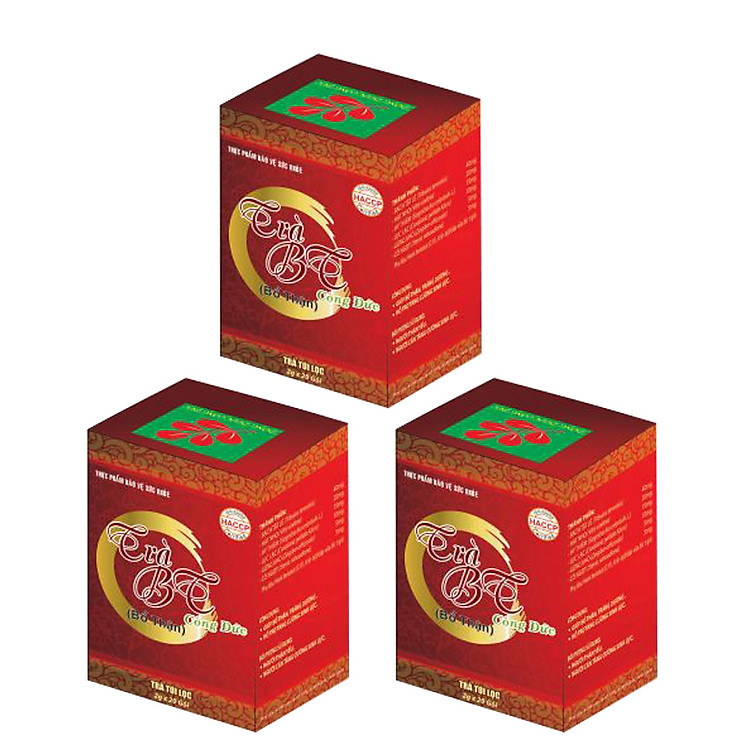 Thực phẩm chức năng Bộ 3 hộp Trà BT Công Đức bổ thận, tráng dương, mạnh gân cốt