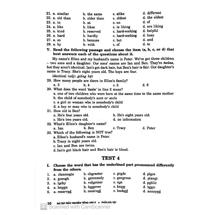 Bài Tập Trắc Nghiệm Tiếng Anh 8 (Có Đáp Án) (2022) - Ảnh 3