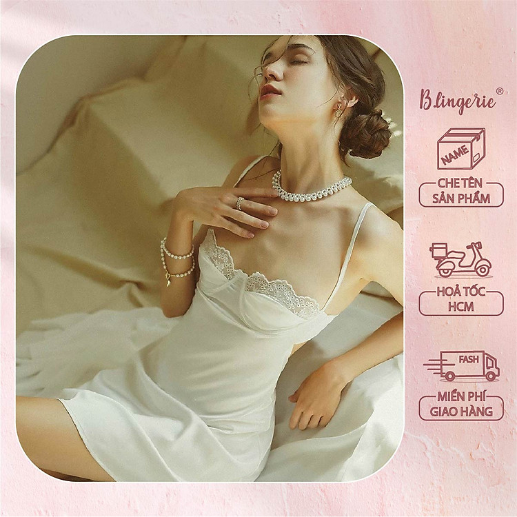 Váy Ngủ Hai Dây Dáng Suông - B.Lingerie