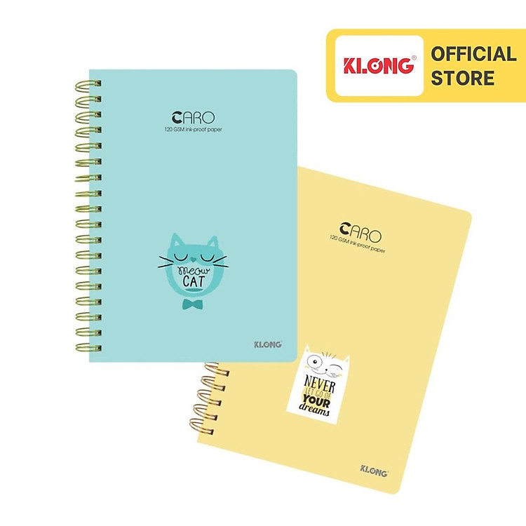 Sổ Caro lò xo kép KLONG B5 (200 trang)
