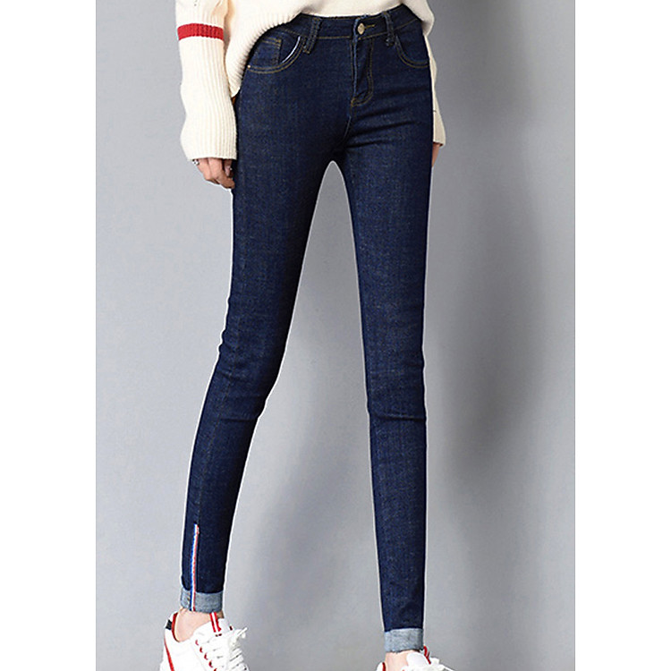 Quần nữ Khoe dáng thon thả cùng jean dài bó ống siêu xinh - 115-Xanh