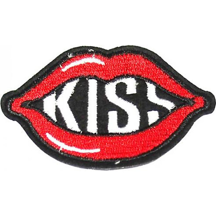 Patch ủi sticker vải - KISS môi đỏ