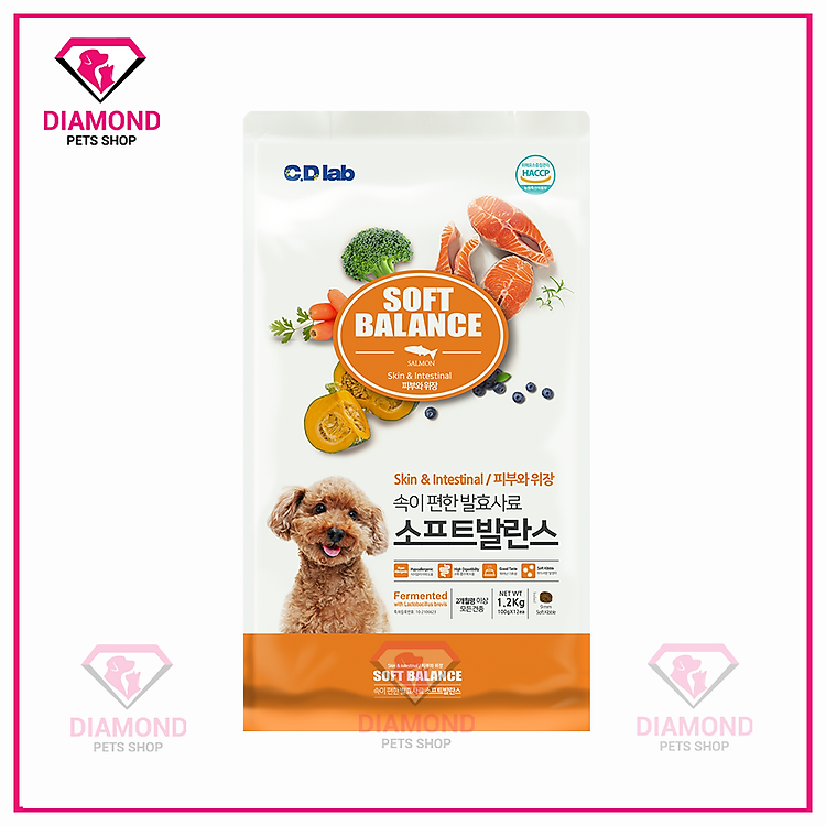 (100g/1.2kg) Soft Balance - Thức ăn hạt mềm TỐT CHO DA VÀ ĐƯỜNG RUỘT dành cho chó mọi lứa tuổi VỊ CÁ HỒI