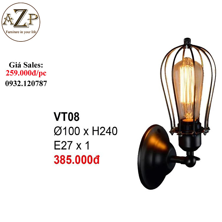 AZP - ĐÈN ỐP VÁCH / ĐÈN TRANG TRÍ / ĐÈN TREO TƯỜNG PHÒNG KHÁCH, PHÒNG NGỦ, NHÀ HÀNG, KHÁCH SẠN AZP-VT phong cách đương đại, hàng nhập khẩu AZP