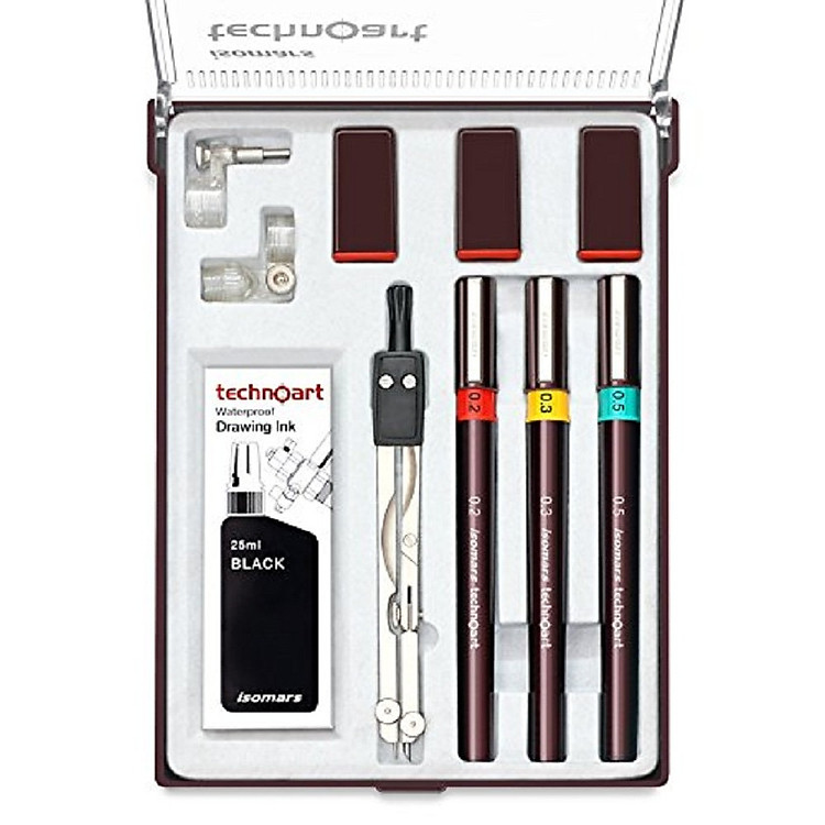 Bộ Bút Vẽ Kỹ Thuật ISOMARS Technoart Drawing Set Of 3