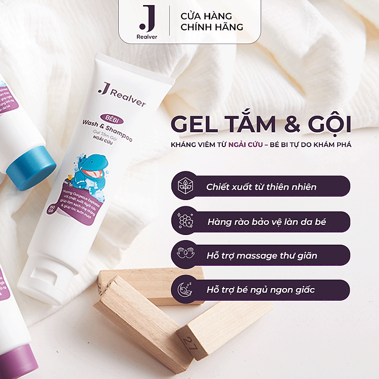 Tham Khảo tại ConCung: Gel Tắm Gội Ngải Cứu JRealver 150g , nhận ngay nhiều Ưu đãi