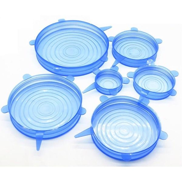 Bộ 6 màng bọc Silicone chịu nhiệt đa năng (Màu xanh)
