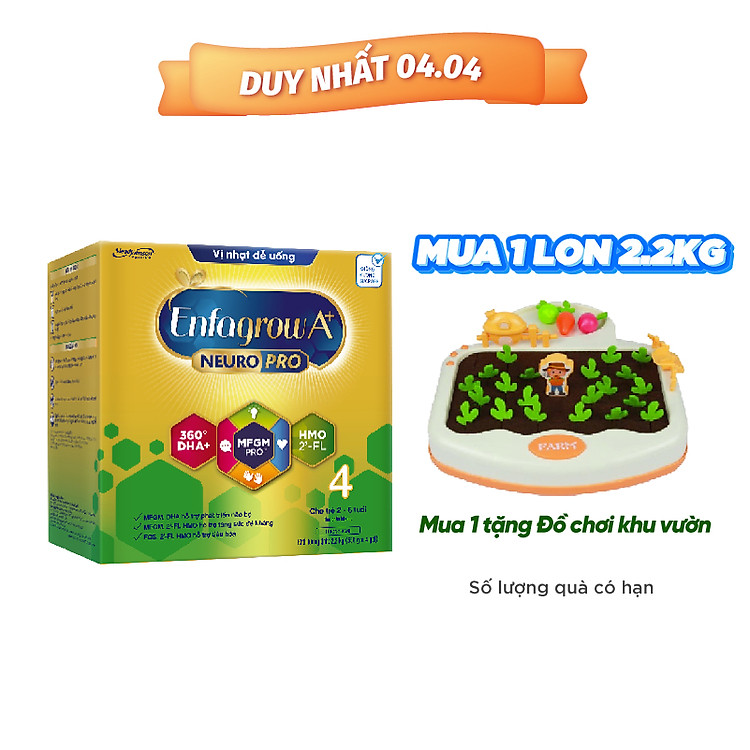 Tìm mua tại Avakids:Sữa bột Enfagrow A+ NeuroPro 4 - 2.2kg, tràn ngập Khuyến mãi, Ưu đãi