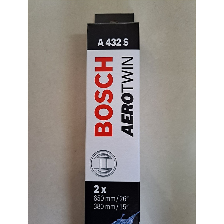 Gạt Mưa BOSCH AeroTwin Set A432S Kích thước 26 inch /65cm – 15inch /38cm Dành cho Chevrolet Trax (17-),...