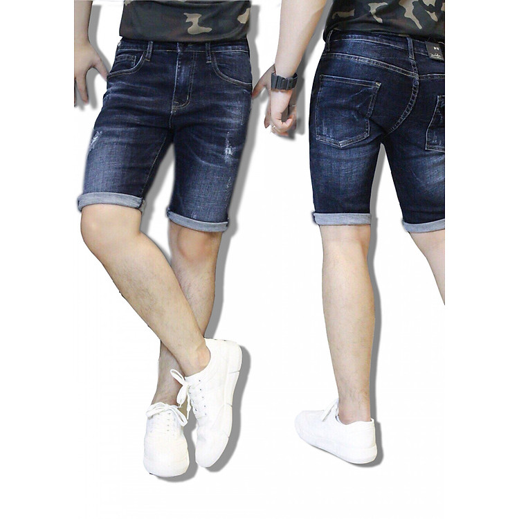 Quần Short Nam Jean Rách Nhẹ Quần Short Jean Thể Thao TS97