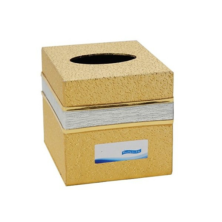 Hộp đựng giấy ăn, khăn giấy hình vuông cho bàn ăn golden (Màu ngẫu nhiên)