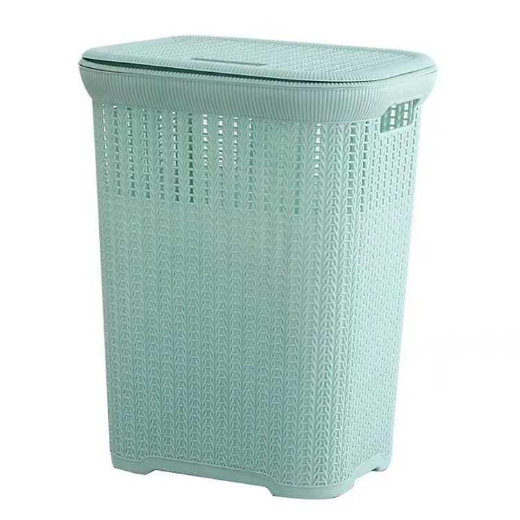 Giỏ đựng đồ quần áo có nắp Hàn Quốc + tặng sọt tròn bé ( giao màu ngẫu nhiên)