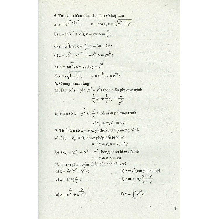 Bài Tập Toán Cao Cấp - Tập 3 - Phép Tính Giải Tích Nhiều Biến Số - Ảnh 4