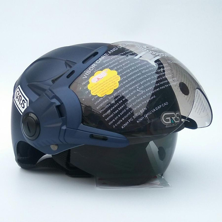 Mũ bảo hiểm nửa đầu GRS A966K - 2 Lớp kính - Tháo được lót