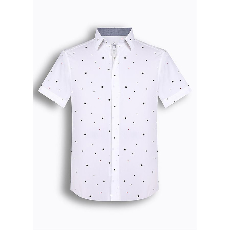 Áo Sơ Mi Nam Tay Ngắn Họa Tiết The Shirts Studio Hàn Quốc TD42F2304